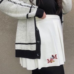 White Mickey Tennis Skirt
